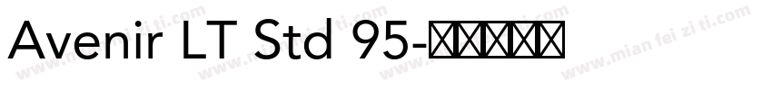 Avenir LT Std 95字体转换